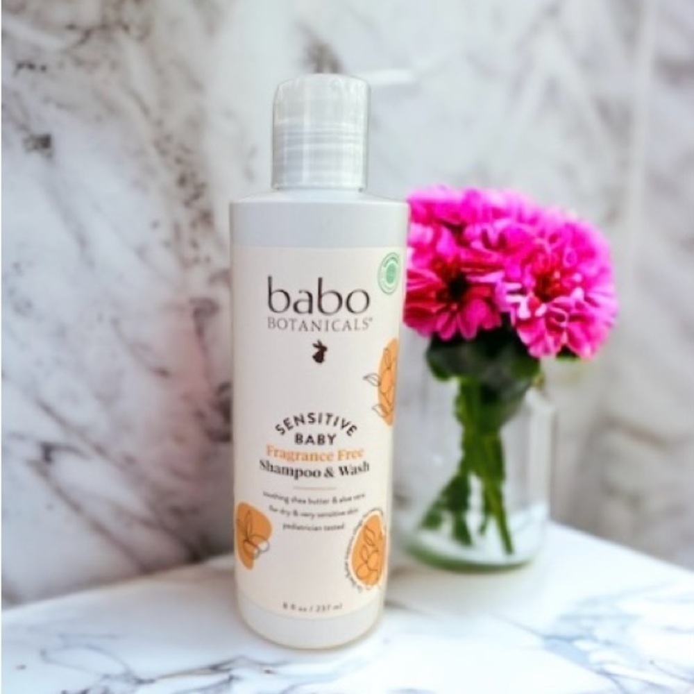 Babo Botanicals Sensitive Baby Shampoo and Wash Shea Butter Aloe Vera